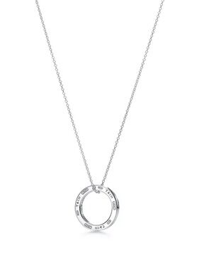 Tiffany & Co. Sterling Silver Round Tag Pendant Necklace - Silver